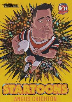 2021 NRL Traders - Startoons Yellow #STY16 Angus Crichton Front